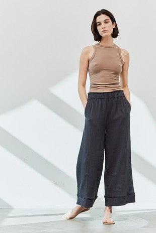 BodyCon Ribbed Tank Top - Cream