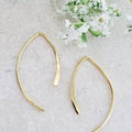 Gold Open Wishbone Earrings