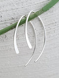 Silver Open Wishbone Earrings
