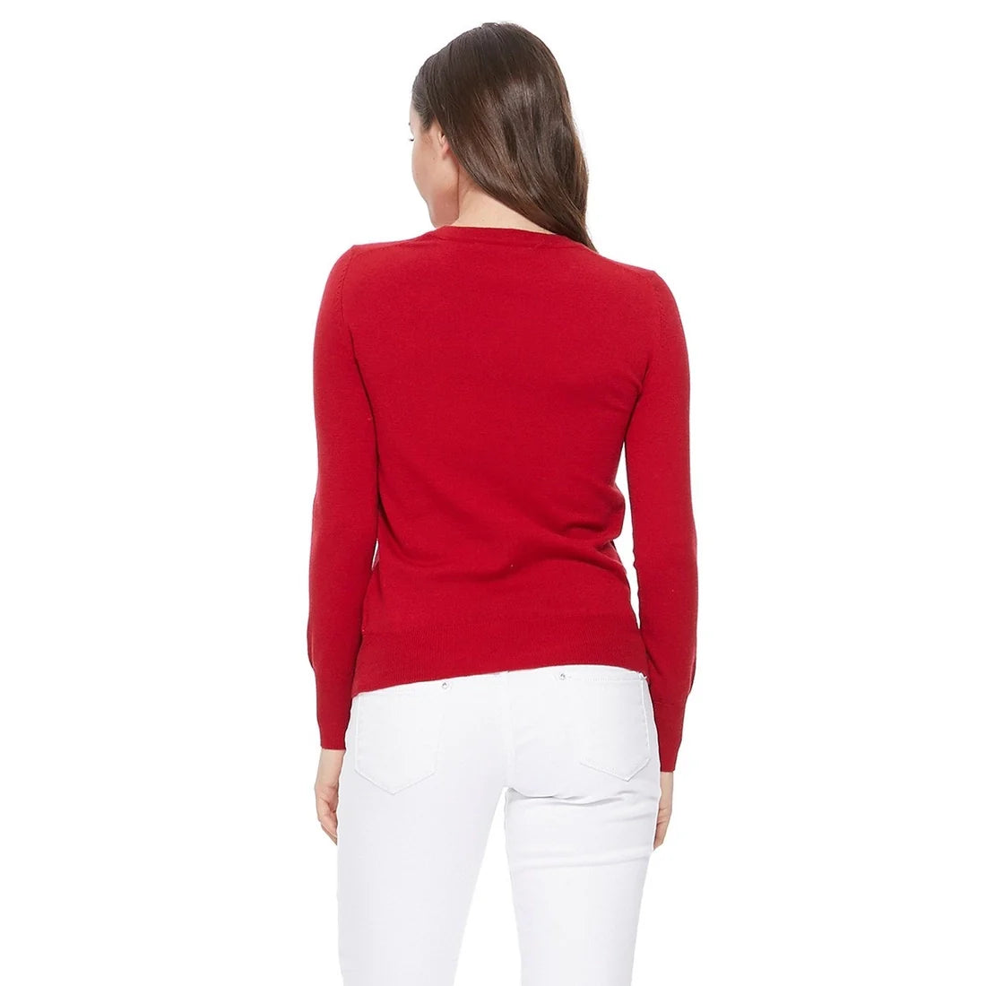 Crew Neck Long Sleeve Casual Knit Top