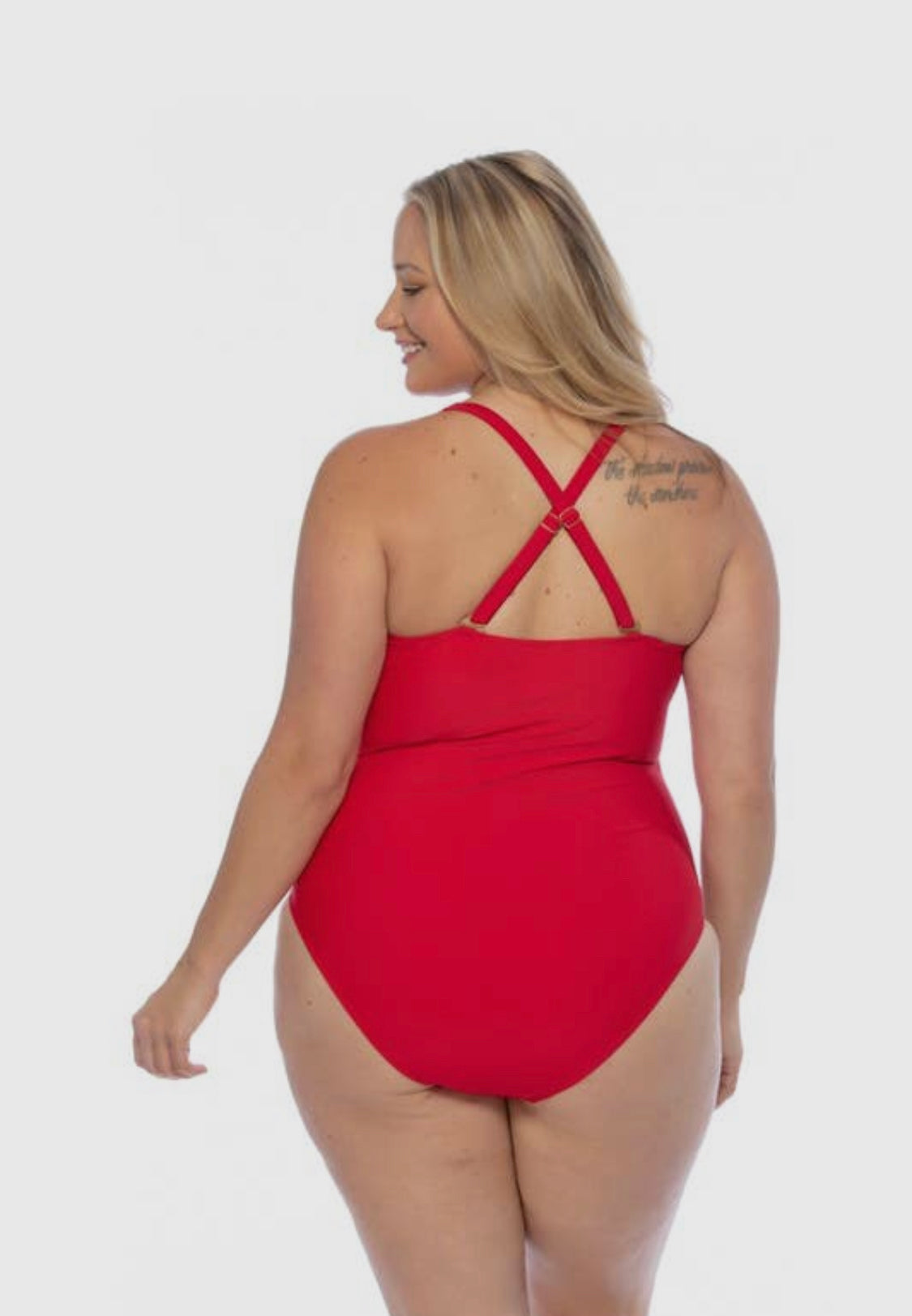 Solid Black One Piece Plus Size Swimsuit