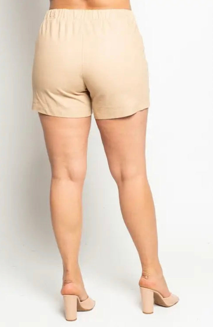 Linen Shorts, 1X - 3X