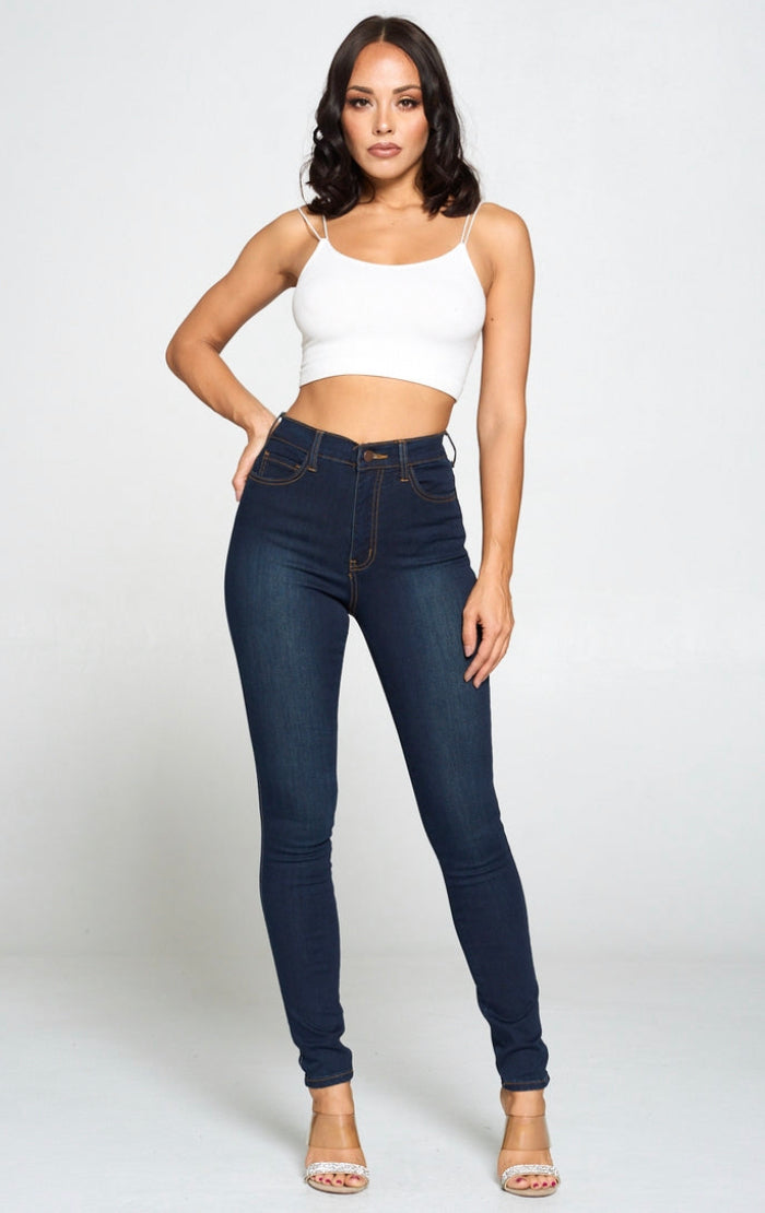 Modern Functions High Waist Max Stretch Skinny Jeans, Dark Wash