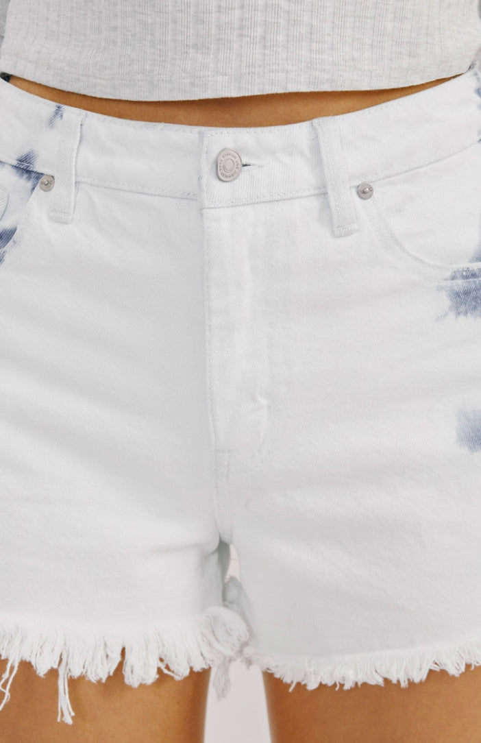 KanCan Washed High Rise 'Cutoff' Jeans Shorts - White