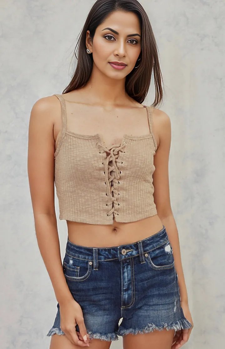 High Rise Distressed 'Cut-off' Shorts