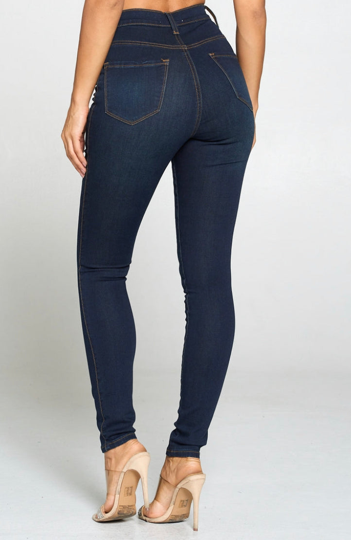 Modern Functions High Waist Max Stretch Skinny Jeans, Dark Wash