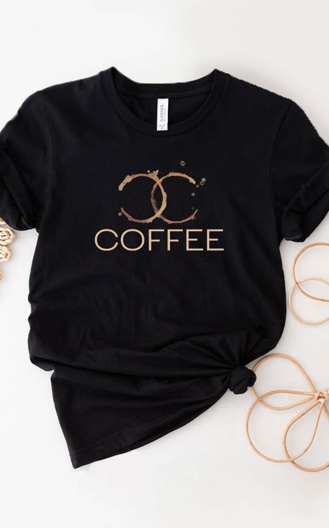 Designer CC Coffe Stain Graphic Tee